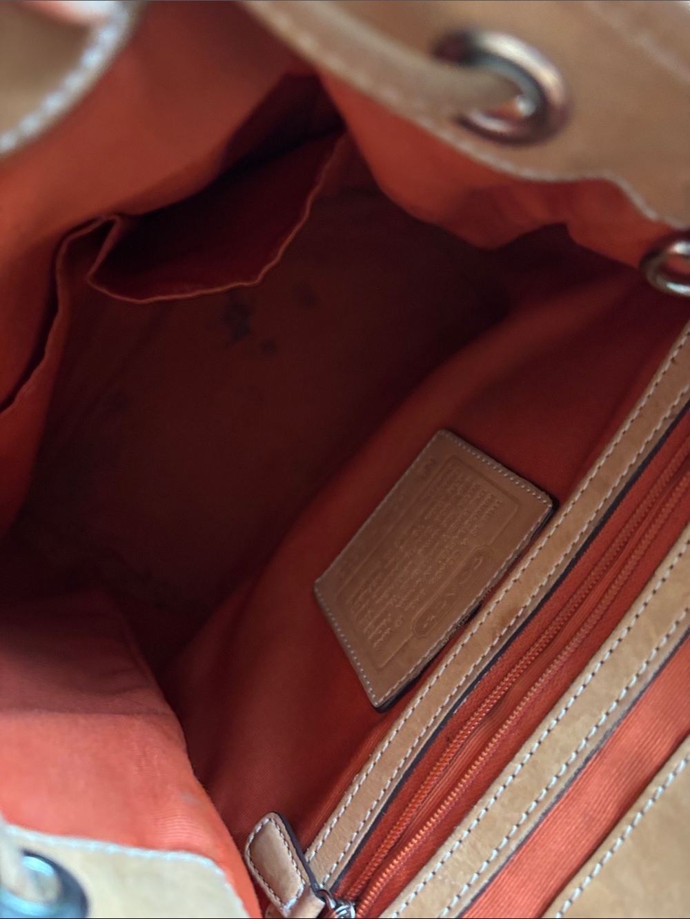 Coach Canvas Signature Backpack in Brown and Tan - Picture 9 of 9